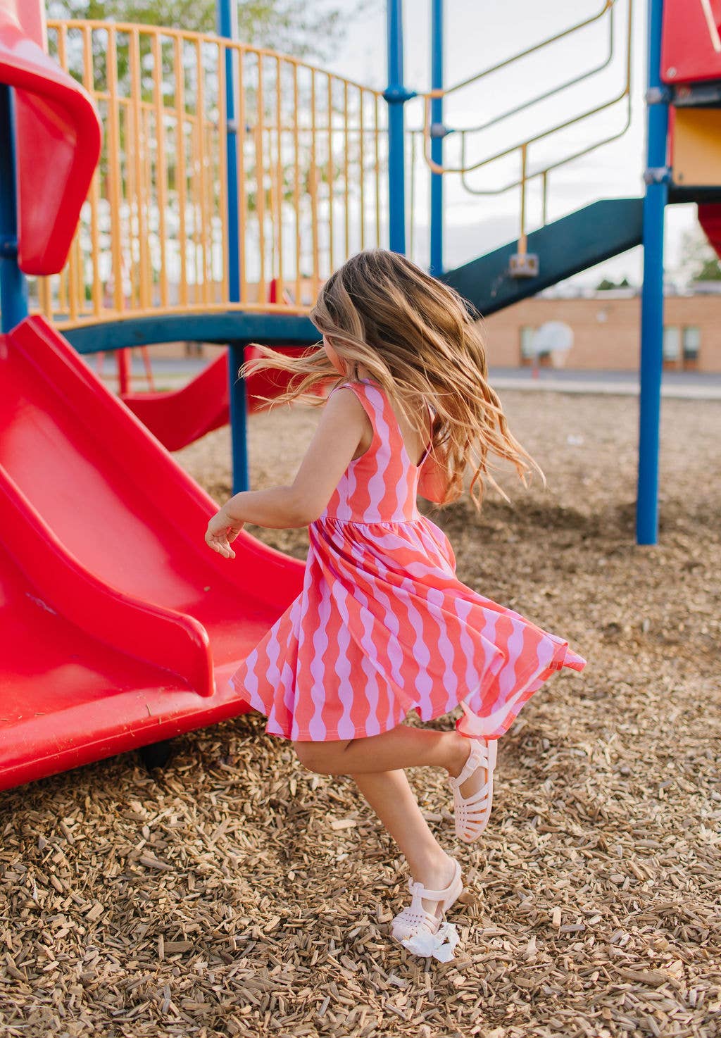 Tank Dress in Crinkle | girls Pocket Twirl Dress - Magpies Paducah