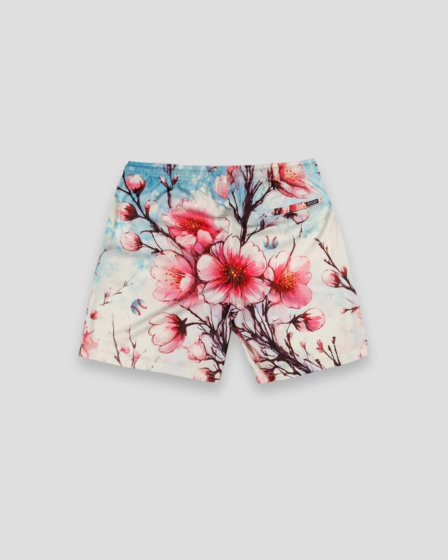 Cherry Blossom Baseball Diamond Lux Satin Shorts - Youth - Magpies Paducah