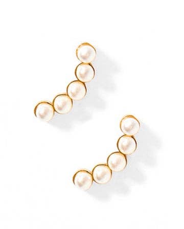 Screwback Stud Earrings, Abigail Pearl