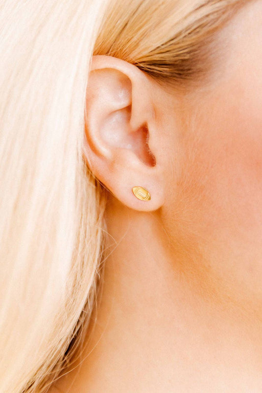 Screwback Stud Earrings - Football - Magpies Paducah