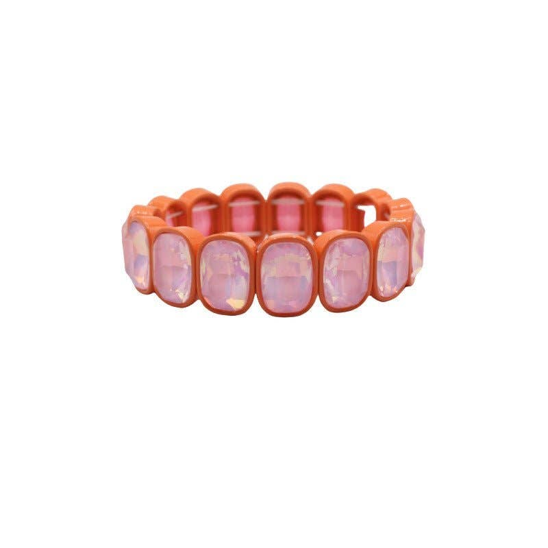 Candy Gem Bracelet, Coral