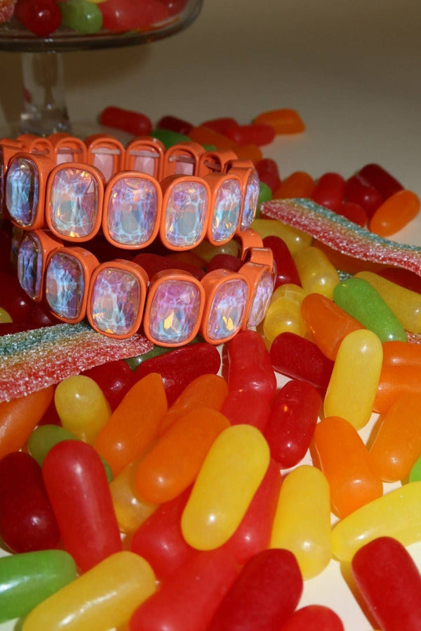 Candy Gem Bracelet, Coral