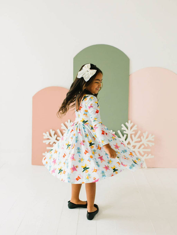 Gwendolyn Dress in Snow Cats
