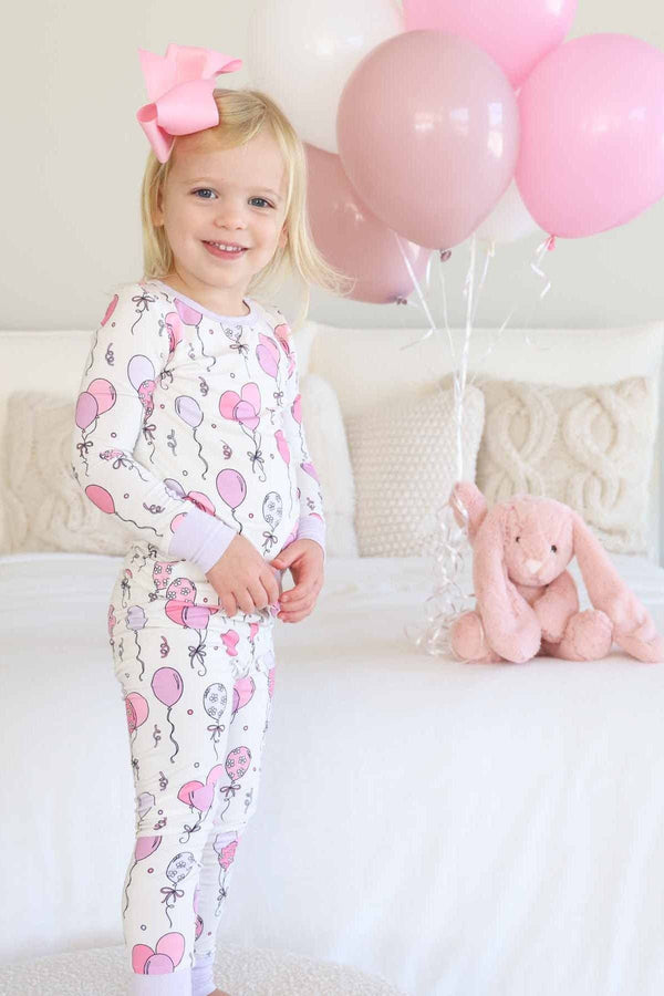 Party Time Two Piece Pajama Set, Pink