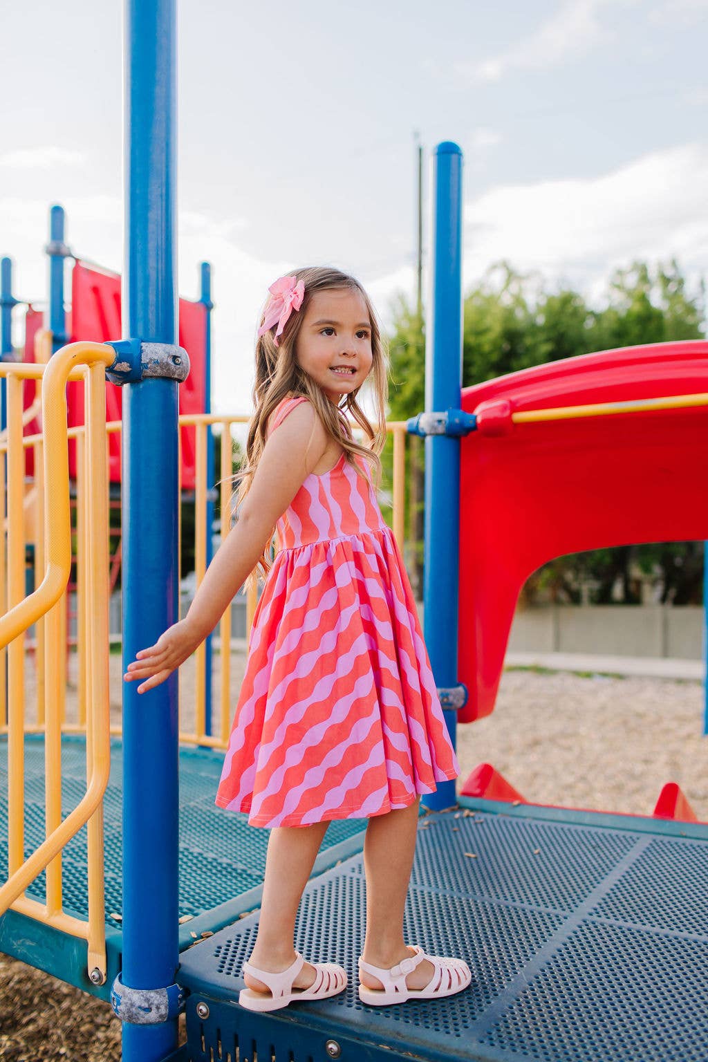 Tank Dress in Crinkle | girls Pocket Twirl Dress - Magpies Paducah