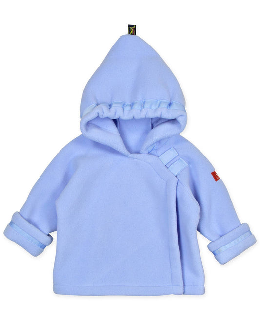 Light Blue Fleece Wrap Jacket