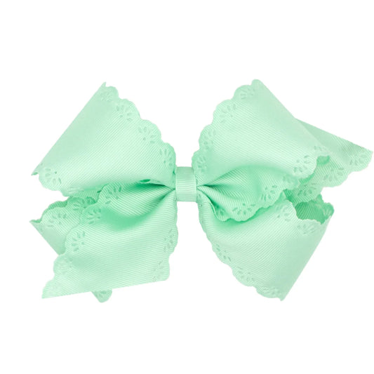 King Grosgrain Bow, Eyelet Flower-Embossed Edges (Assorted Colors!) - Magpies Paducah