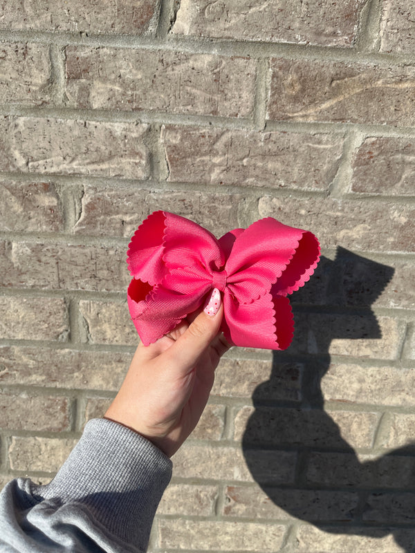 King Scalloped Bow (Assorted colors!)