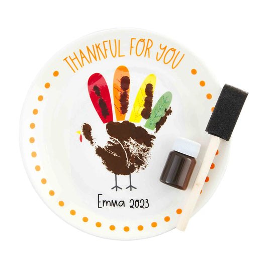 Turkey Handprint Plate - Magpies Paducah