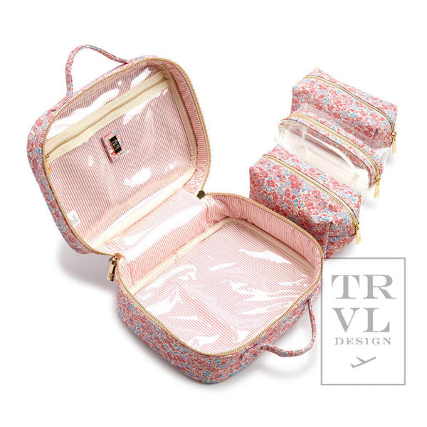 Luxe Cosmetic Toiletry Case, Marseille / Pink