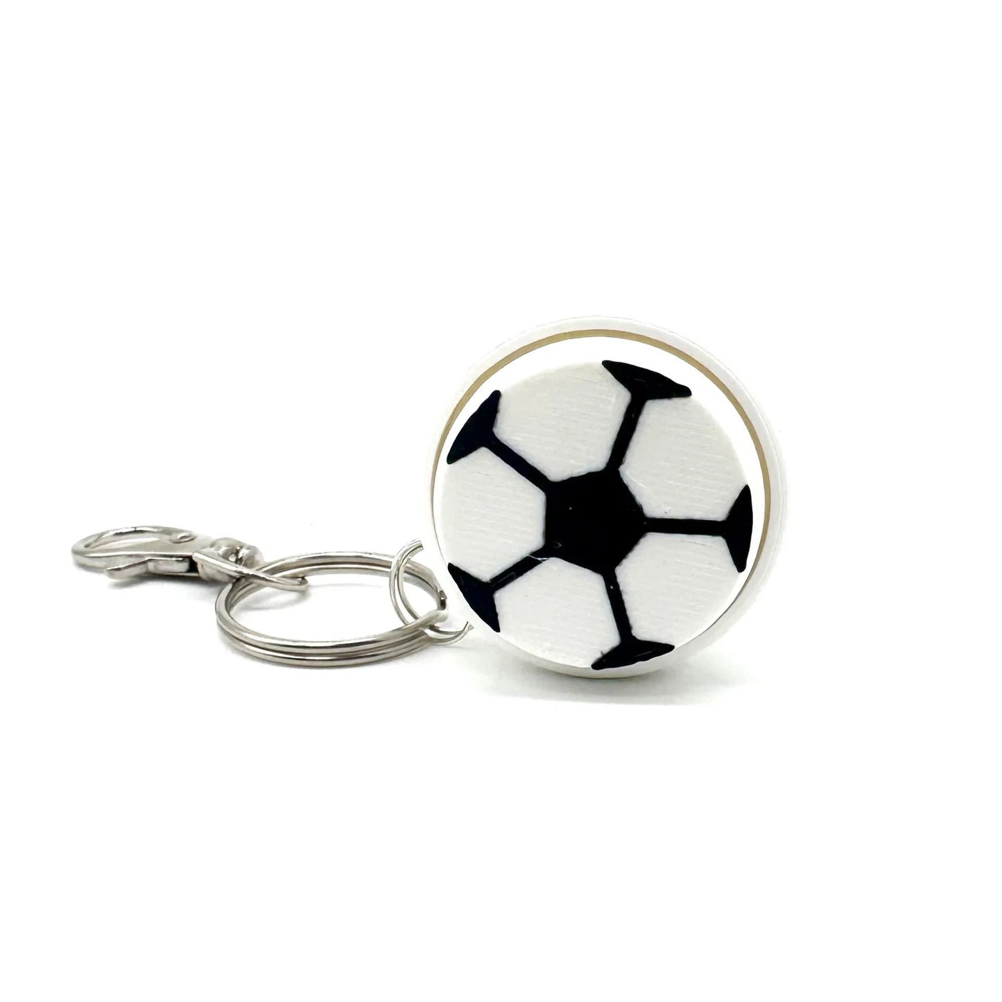 Fidget Clicker Keychain, Soccer Ball