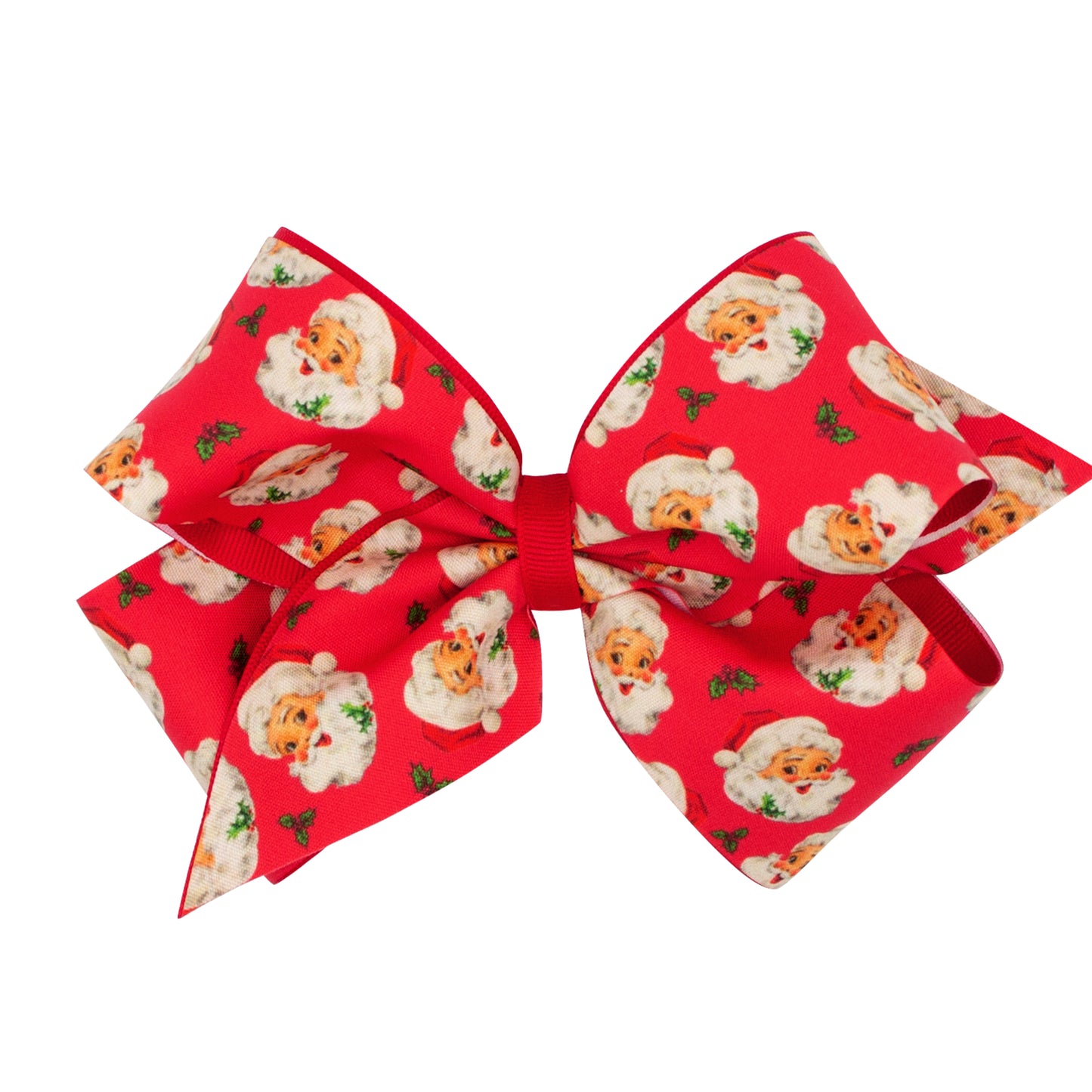 King Holiday Print Overlay Bow, Santa - Magpies Paducah