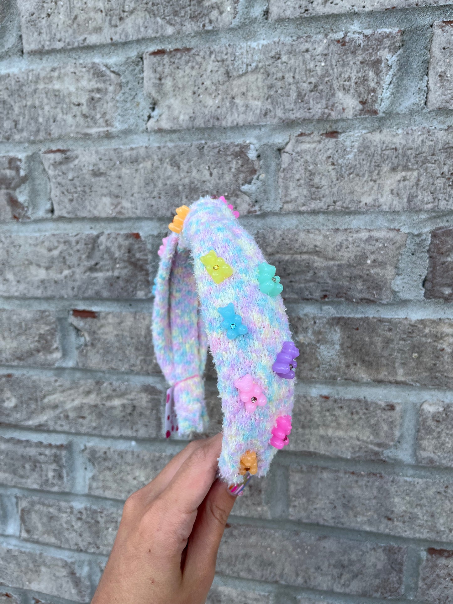 Tweed Gummy Bear Knot Headband