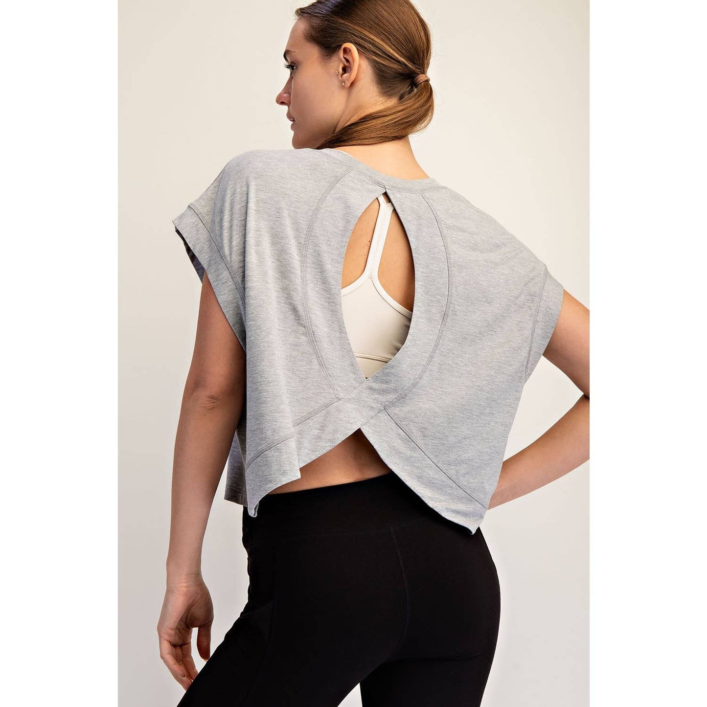 Modal Open Back Top, Lemon Chiffon - Magpies Paducah