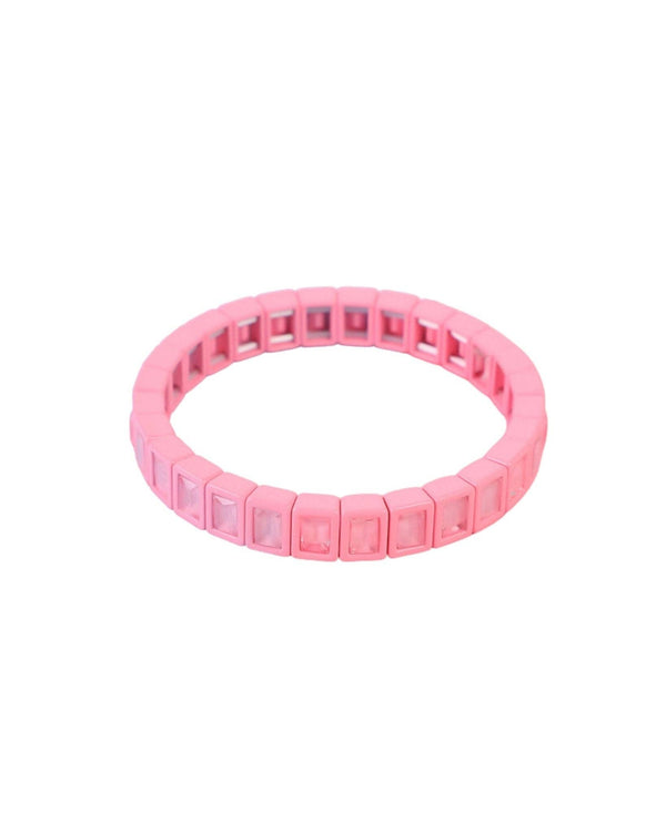 Candy Gem Bracelet, Baby Pink Block
