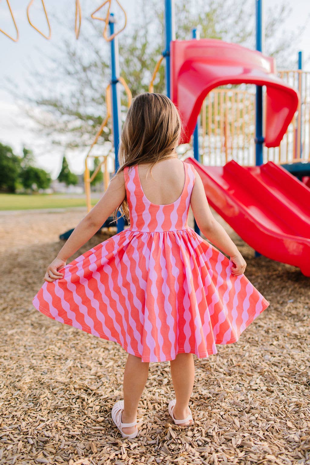 Tank Dress in Crinkle | girls Pocket Twirl Dress - Magpies Paducah