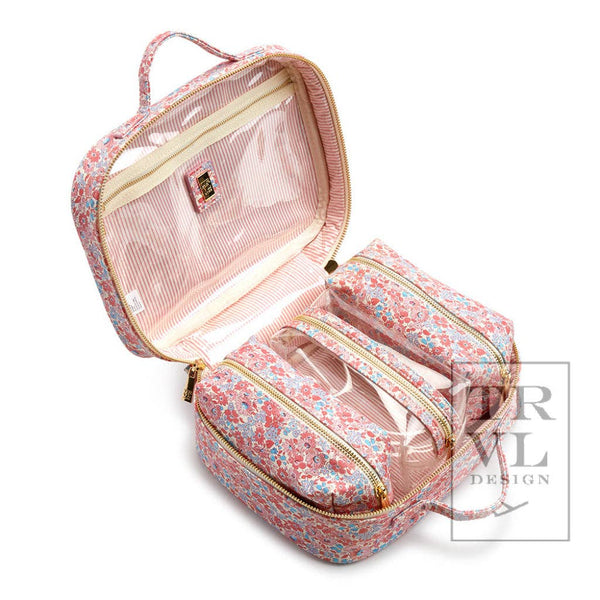 Luxe Cosmetic Toiletry Case, Marseille / Pink