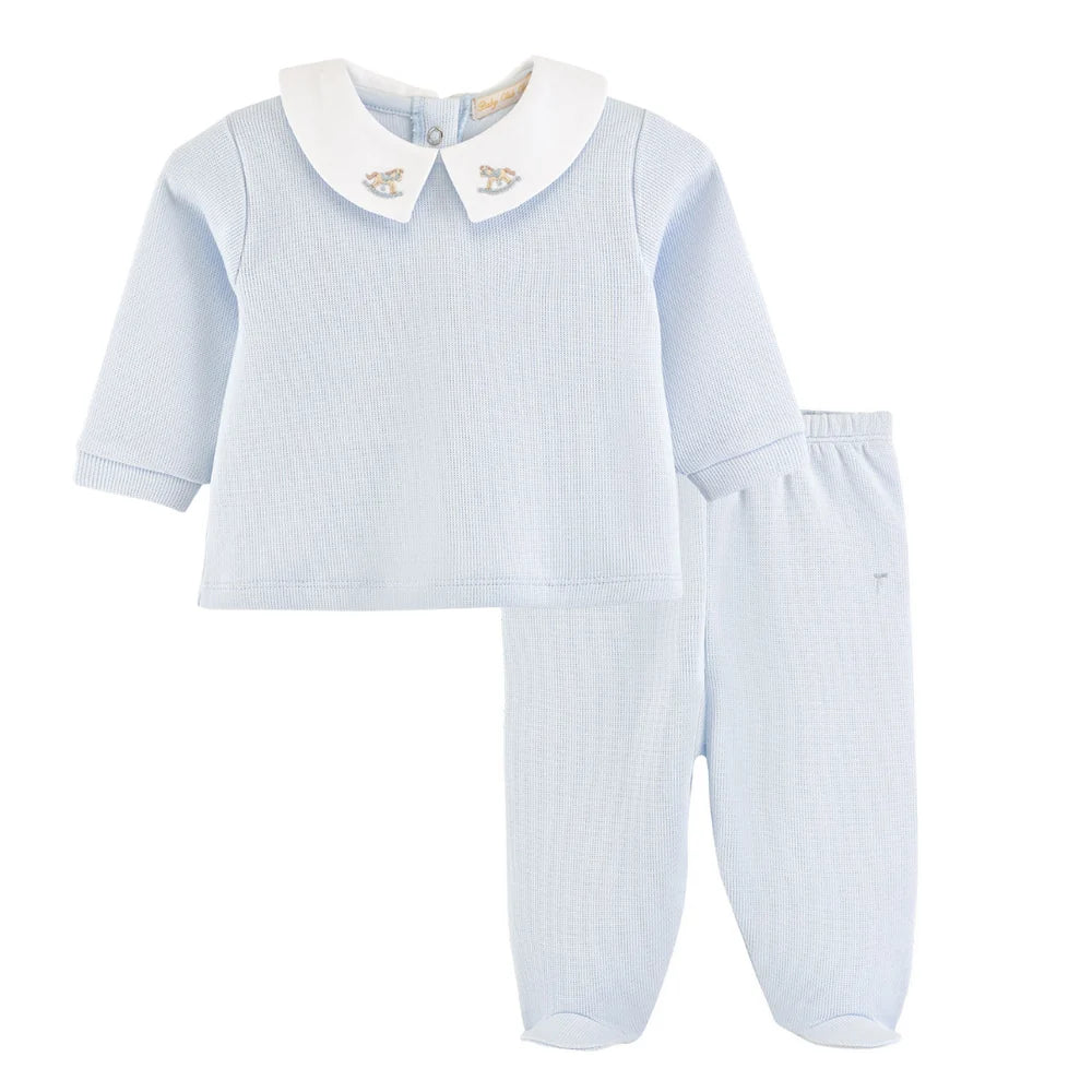 Jacquard Top + Pant Set, Rocking Horse
