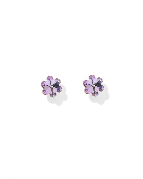 Screwback Stud Earrings Lux - Candy Flower Lilac - Magpies Paducah