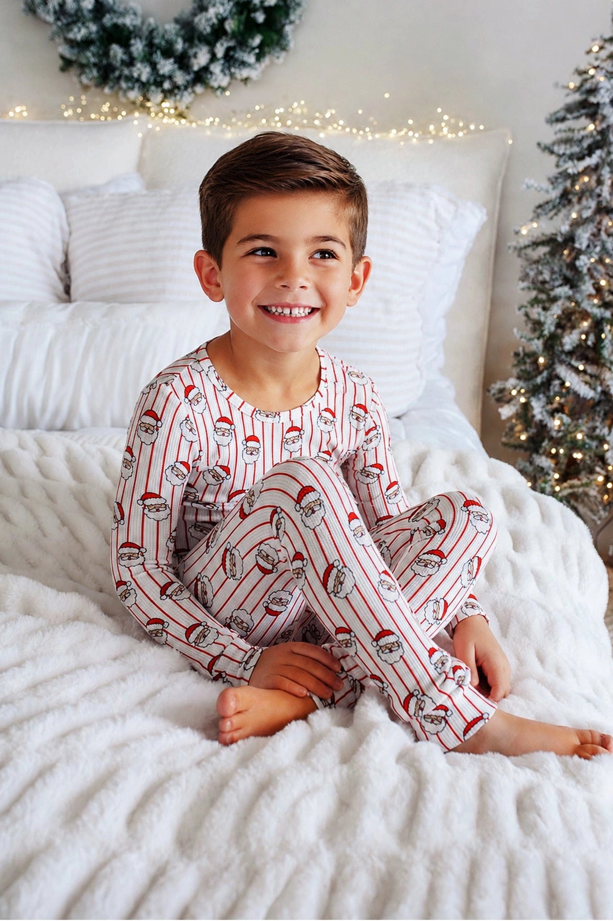Two Piece Pajama Set, Holly & Jolly