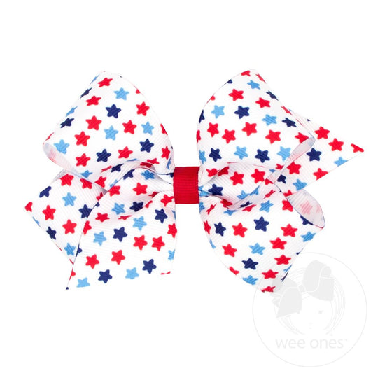 Medium Print Bow, Americana Stars - Magpies Paducah