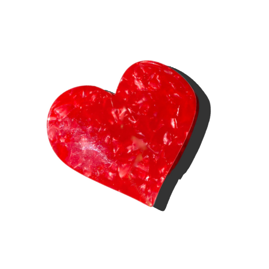 Handmade Heart Acetate Claw Hair Clip