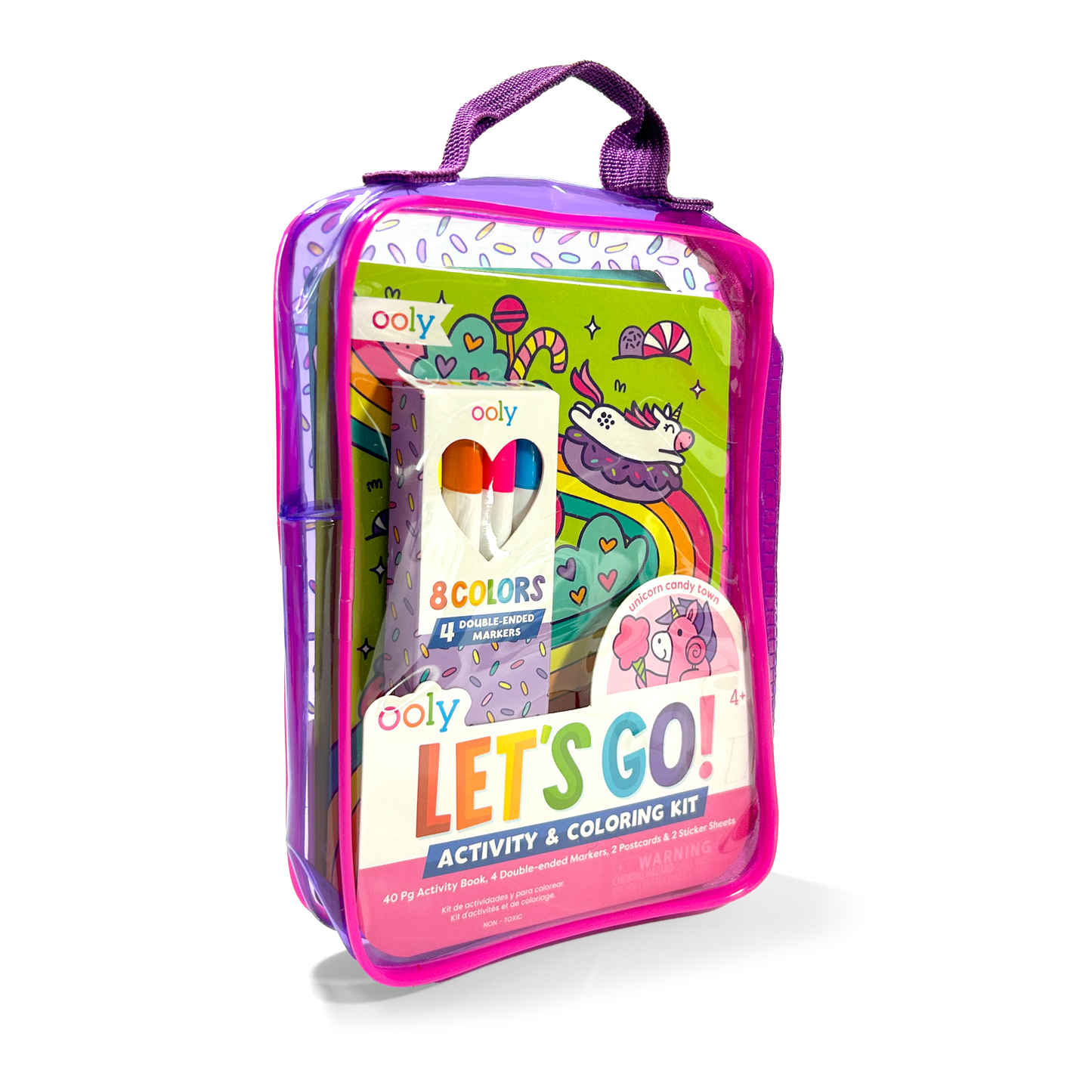 Let's Go!: Activity & Coloring Kit, Unicorn Candy Town - Magpies Paducah