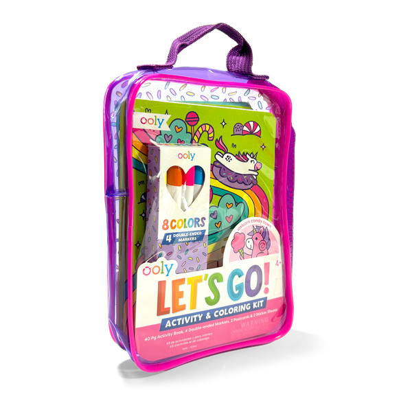 Let's Go!: Activity & Coloring Kit, Unicorn Candy Town - Magpies Paducah