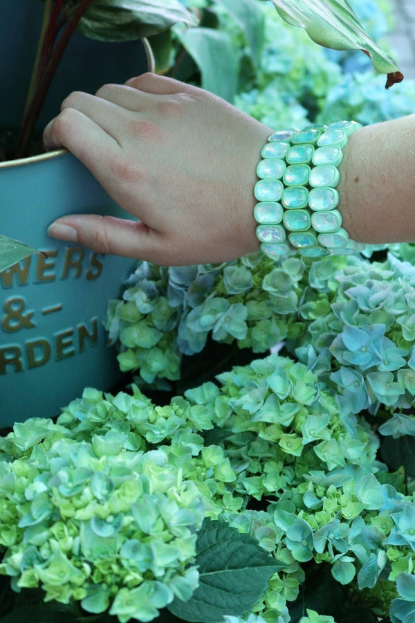 Candy Gem Bracelet, Oval Mint