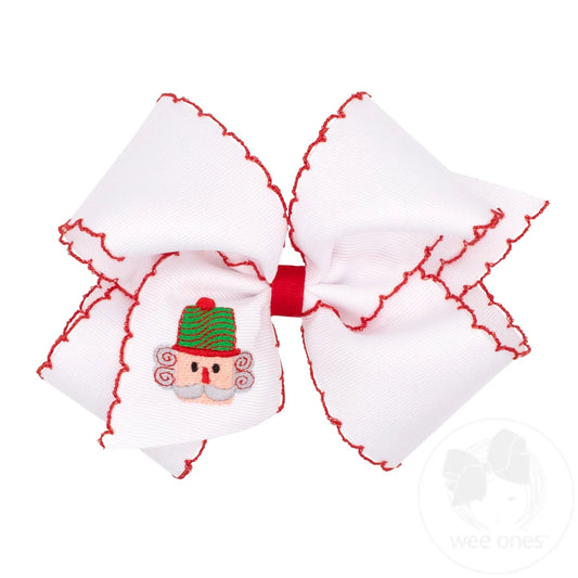King Moonstitch Embroidered Hair Bow, Nutcracker - Magpies Paducah