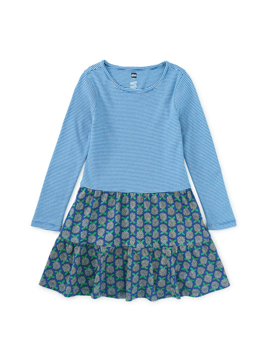 Tiered Skirted Twirl Dress, Hydrangeas