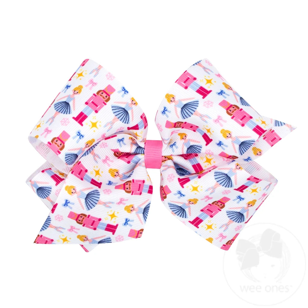 King Pink Print Bow, Nutcracker - Magpies Paducah