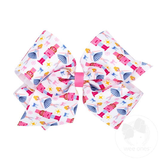 King Pink Print Bow, Nutcracker - Magpies Paducah