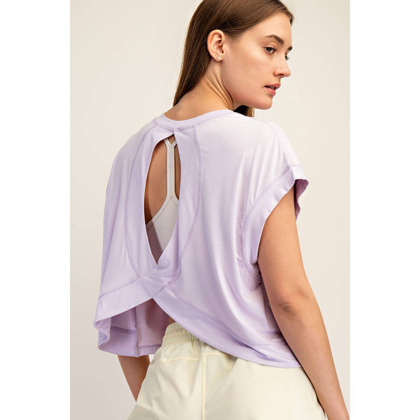 Modal Open Back Top, Lemon Chiffon - Magpies Paducah