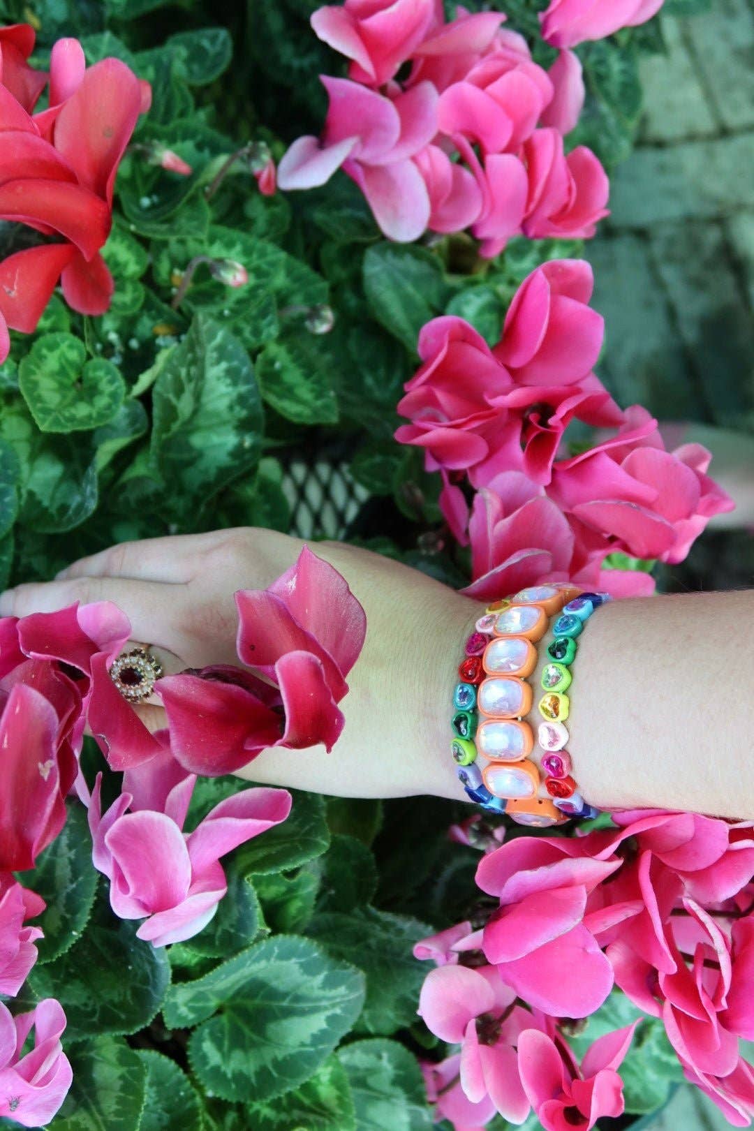 Candy Gem Bracelet, Coral