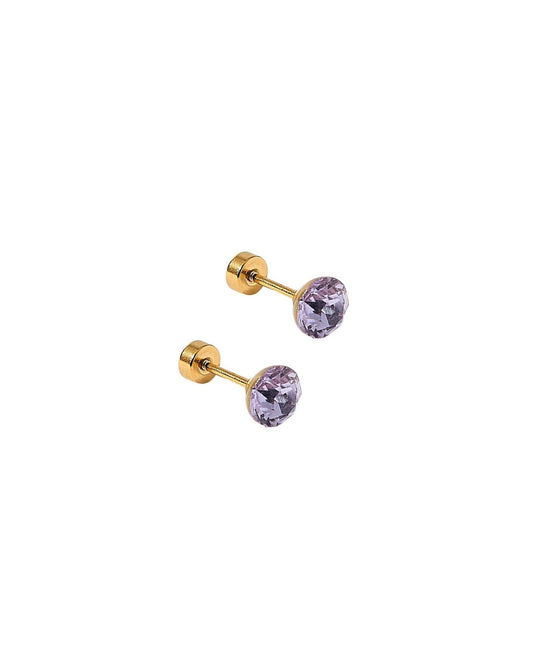 Screwback Stud Earrings Lux - Zuri Lilac - Magpies Paducah