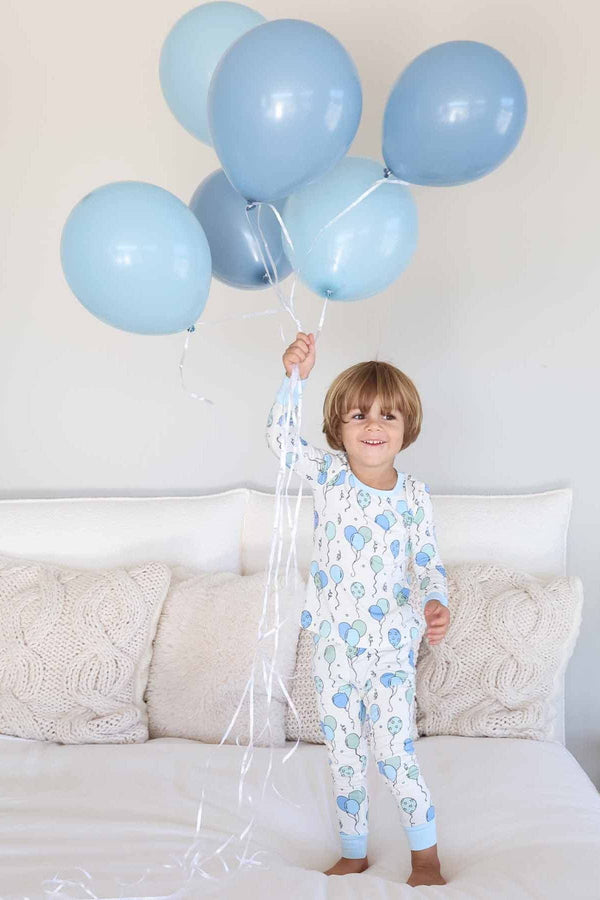 Party Time Two Piece Pajama Set, Blue