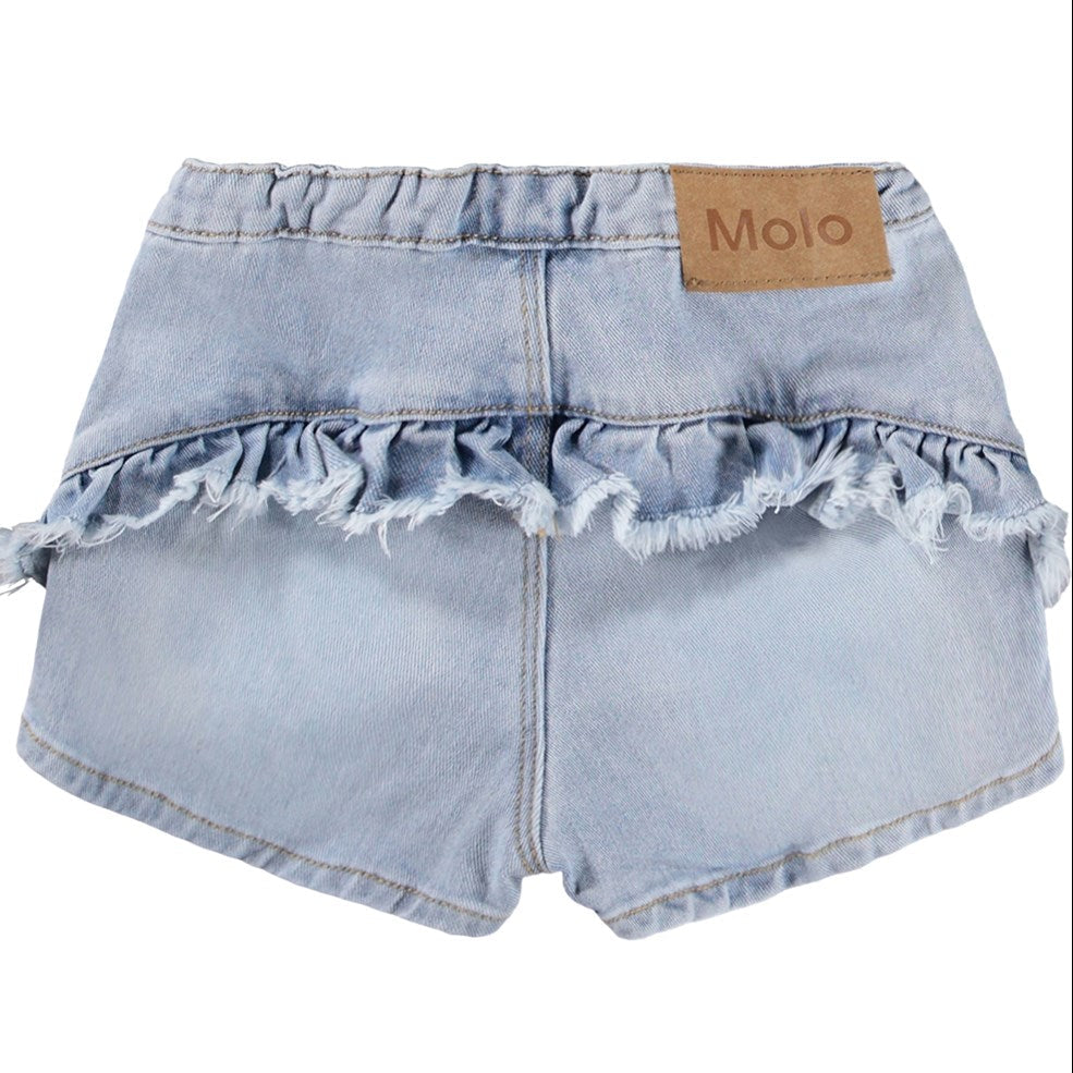 Agnetha Bleached Denim Short - Magpies Paducah