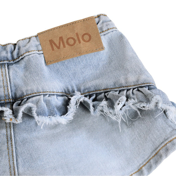 Agnetha Bleached Denim Short - Magpies Paducah