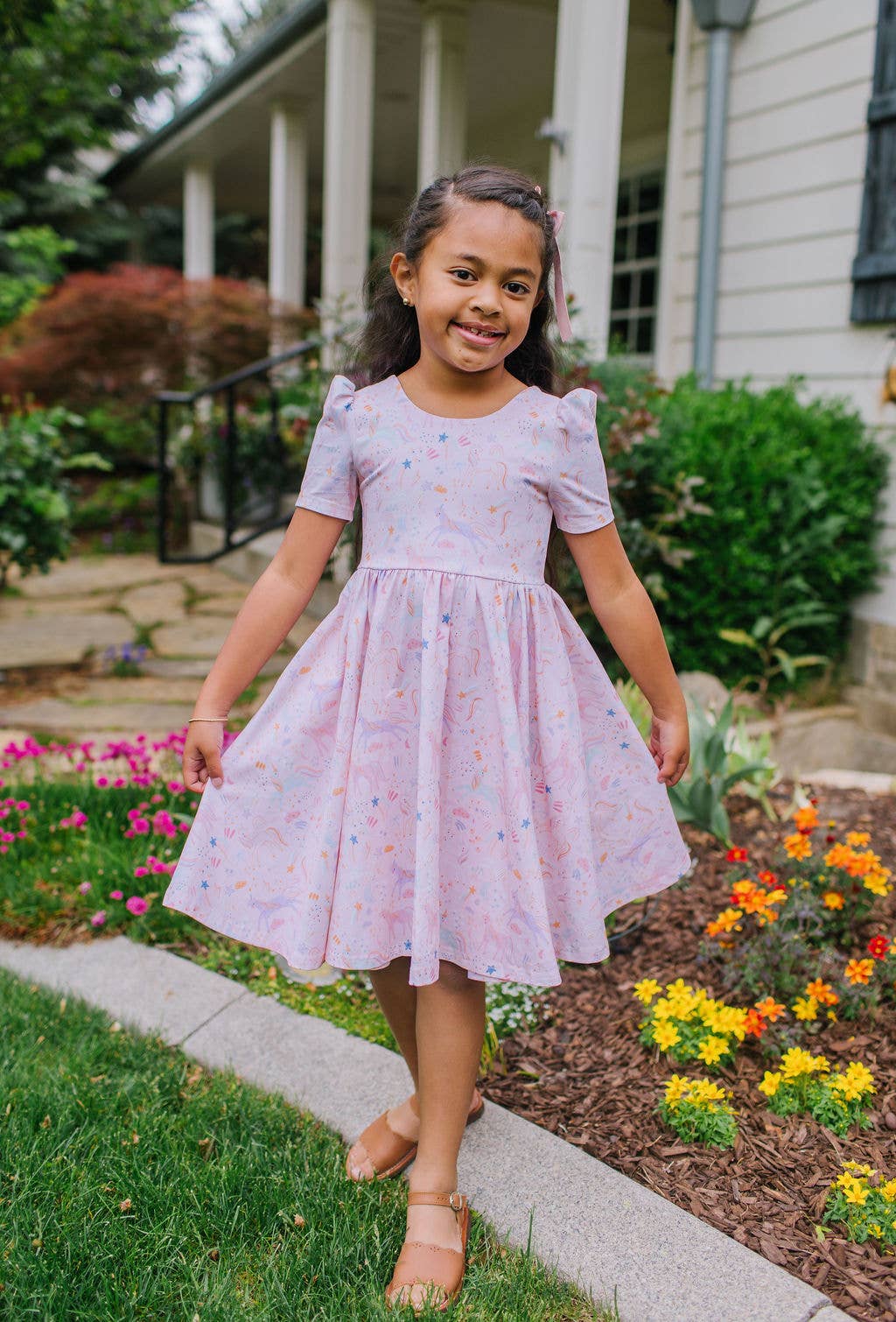 Puff Dress in Dreamy Unicorn - Magpies Paducah