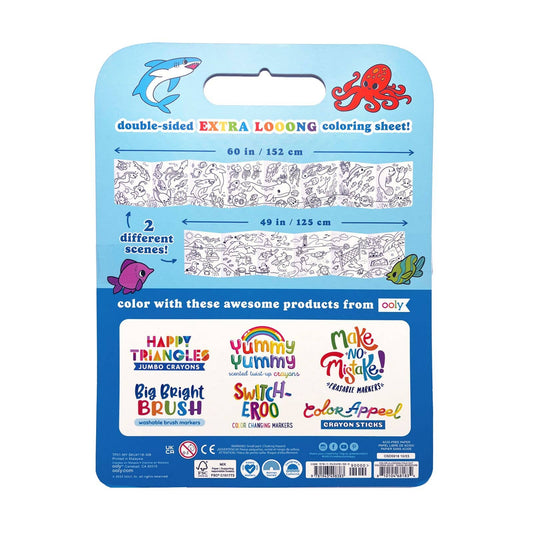 Color-A-Looong: Fold Out Coloring Book, Ocean Adventure - Magpies Paducah