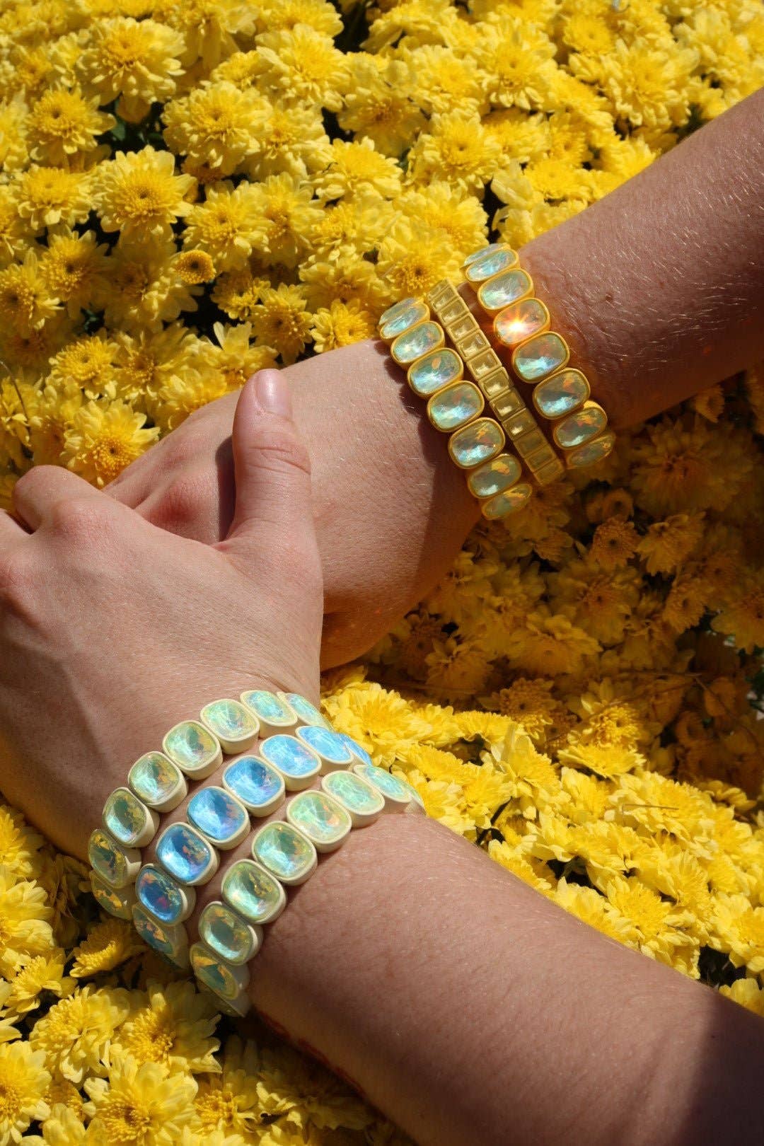 Candy Gem Oval Bracelet, Pastel Yellow