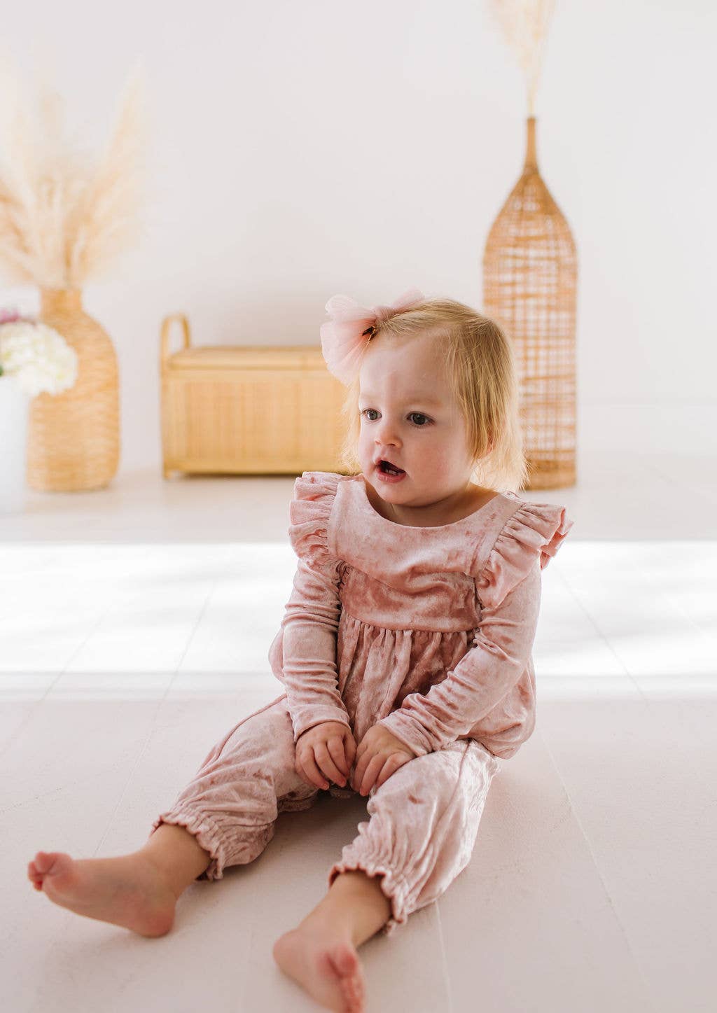 Mabel Romper in Crushed Blush