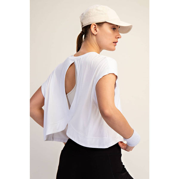 Modal Open Back Top, Lemon Chiffon - Magpies Paducah