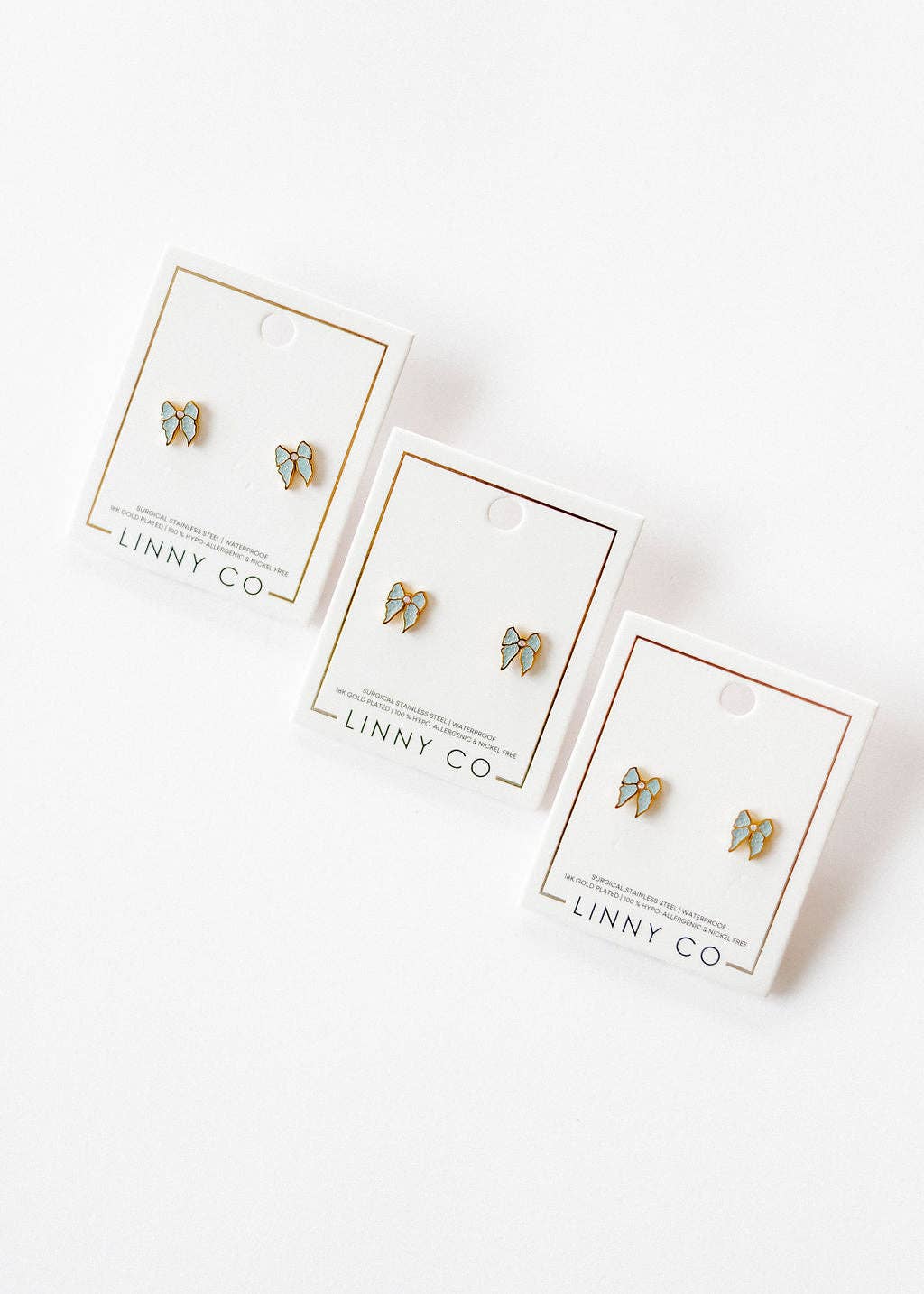 Screwback Stud Earrings - Finley Bow - Magpies Paducah