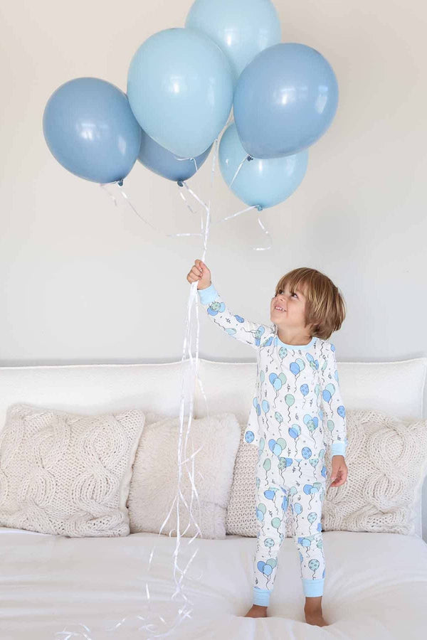 Party Time Two Piece Pajama Set, Blue