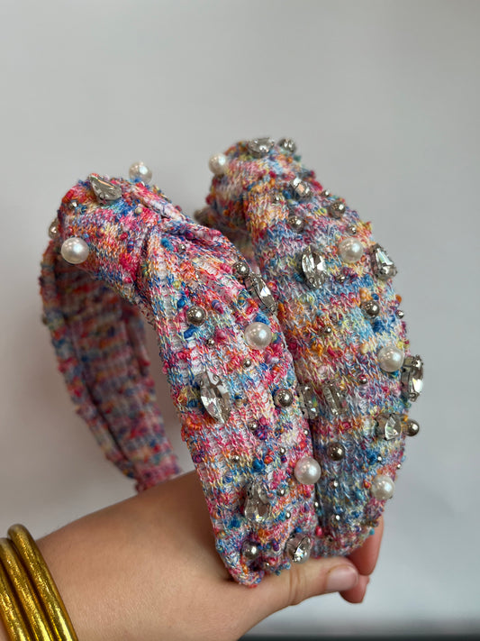 Tweed Knotted Headband, (Asst. Styles) - Magpies Paducah