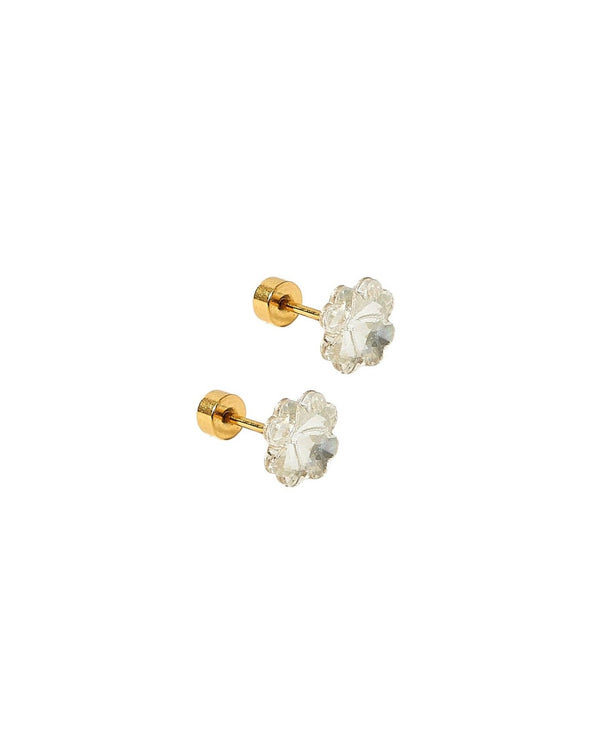 Screwback Stud Earrings Lux - Candy Clover Clear - Magpies Paducah