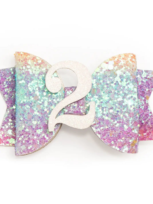 Pastel Rainbow Birthday Clip (Multiple Numbers!) - Magpies Paducah