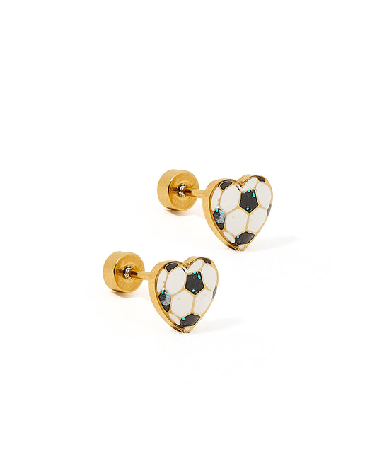 Screwback Stud Earrings - Soccer - Magpies Paducah
